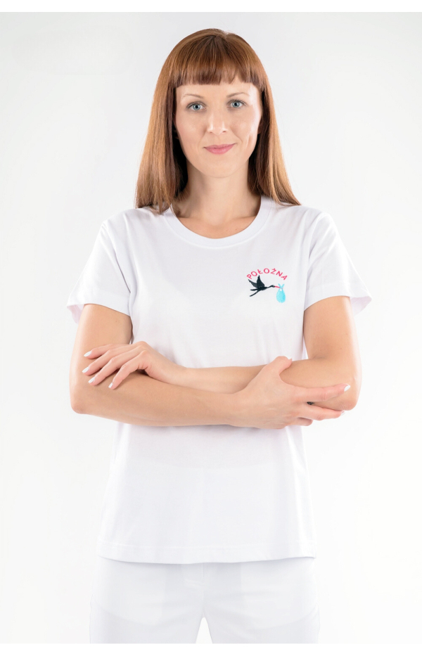 T-shirt - Haft Położna Model 04